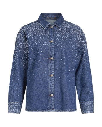 Vila Dame Denimskjorte Vipal Medium Blue Denim
