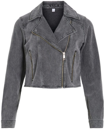Vila Dame Jakke Vikiki Medium Grey Denim