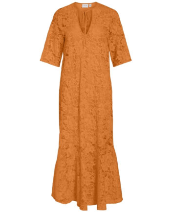 Vila Dame Kjole Vinalina Sun Orange