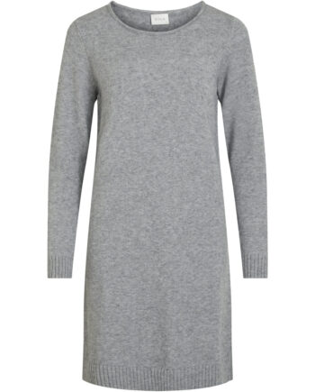 Vila Dame Kjole Viril Medium Grey Melange