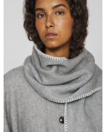 Vila Dame Scarf Visantel Light Grey Melange