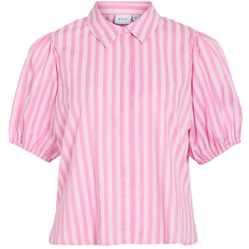 Vila Dame Skjorte Viastana Sangria Sunset Stripes