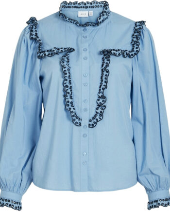 Vila Dame Skjorte Vijanne Blissful Blue Navy Blazer