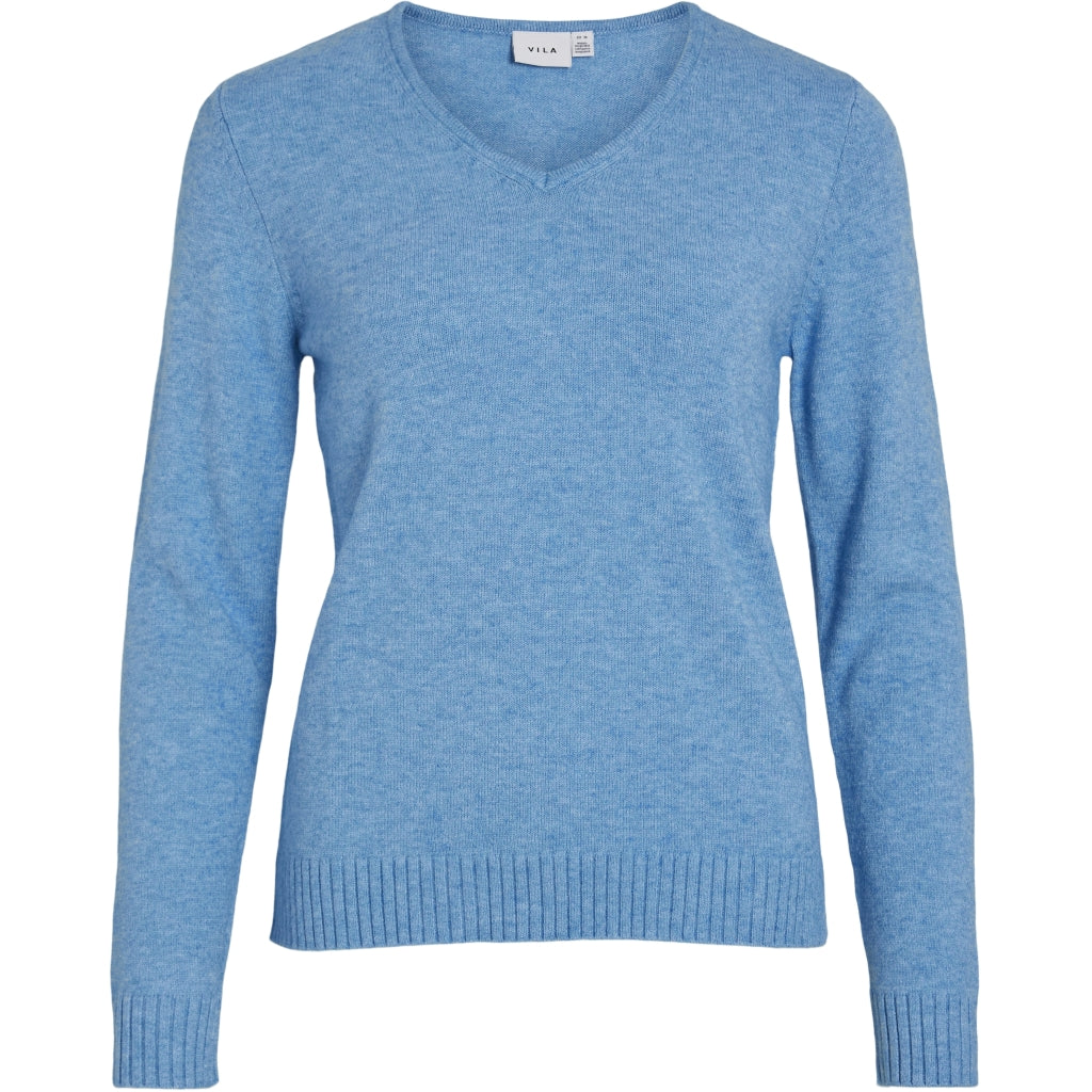 Vila Dame Strik Viril Blissful Blue Light Melange