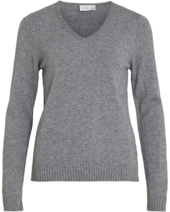 Vila Dame Strik Viril Medium Grey Melange