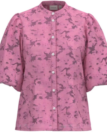 Vila Dame Top Viagga Sangria Sunset Jacquard