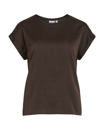 Vila Dame Top Viellette Coffee Bean