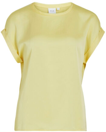 Vila Dame Top Viellette Pale Banana