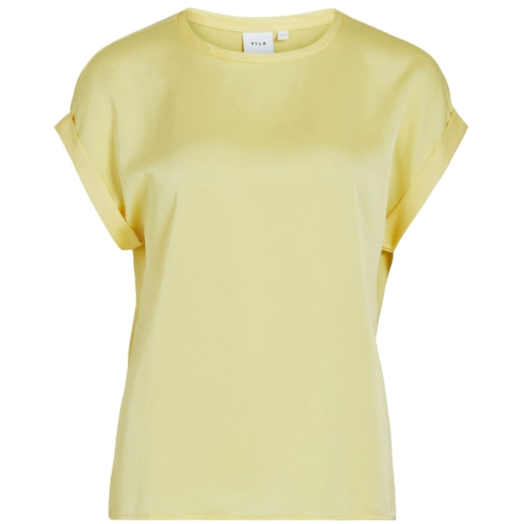 Vila Dame Top Viellette Pale Banana