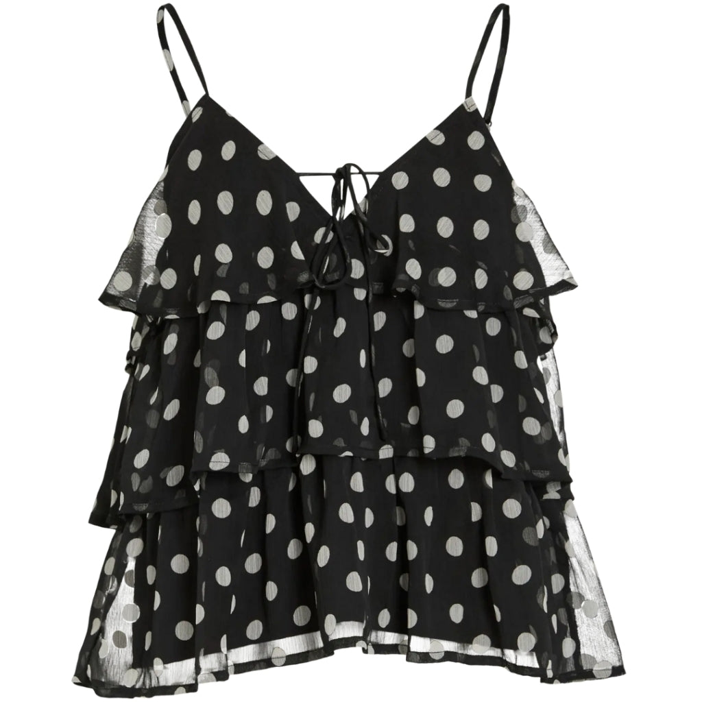 Vila Dame Top Viharley Black White Dots