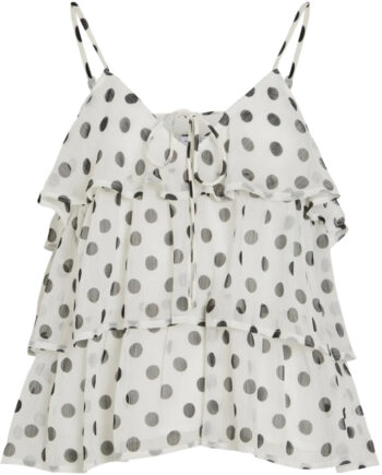 Vila Dame Top Viharley Cloud Dancer Black Dots