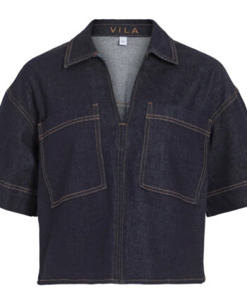 Vila Dame Top Vileva Dark Blue Denim