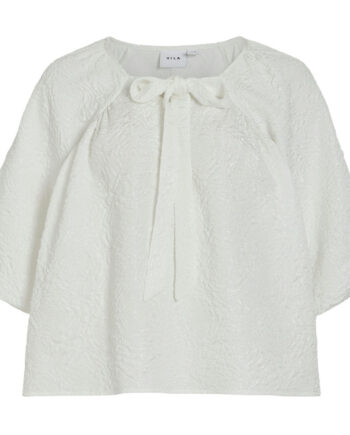 Vila Dame Top Viradia Birch Jacquard Roses