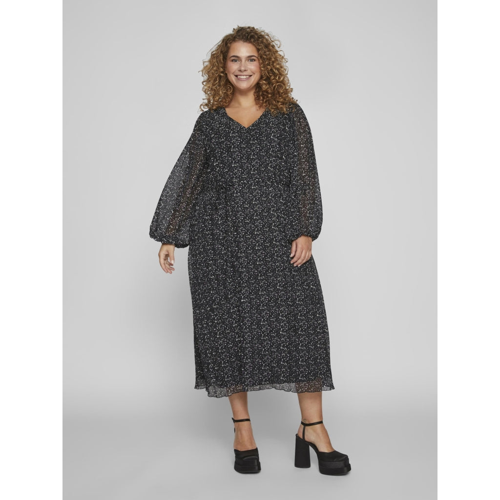 Vila Kjole Curve Dame Vidaliana Black