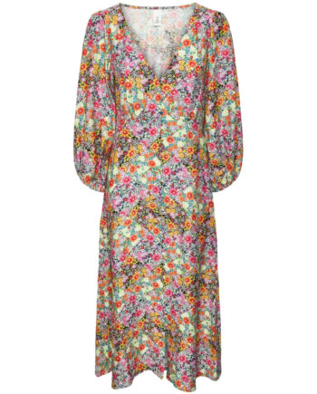 Yas Dame Kjole Yasflowerfield Black Flowerfield