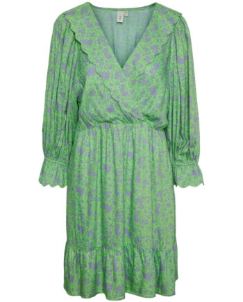 Yas     Kjole Yasstelli Summer Green Purple Flowers