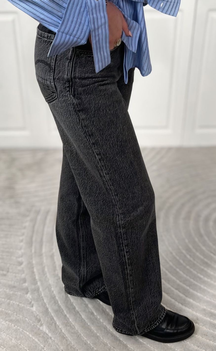 -star Bukser Judee Loose Faded Eolith Grey