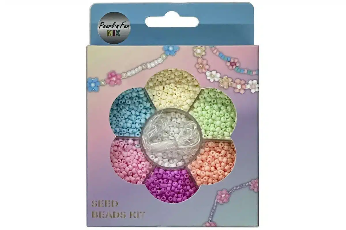 Glasperlemix 90g Mat Pastel Inkl Smykkesnor