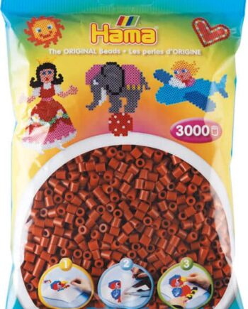Hama Perler  3000 Stk Mellem Brun Midi  201-20