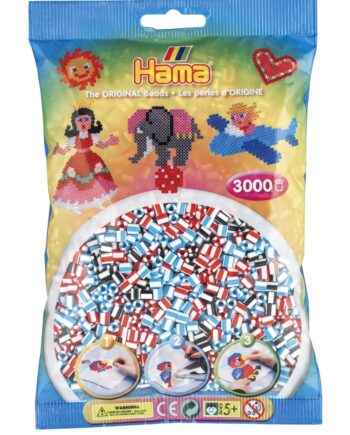 Hama Perler  3000 Stk Mix 91 Striber  201-91