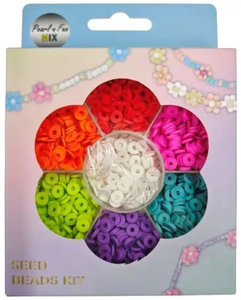 Heishi Perlemix 40g Multifarver  Inkl  Smykkesnor