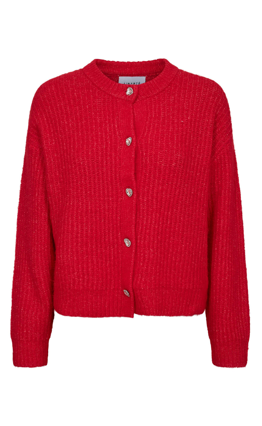Liberte Cardigan Fro  -neck Flamingo Red