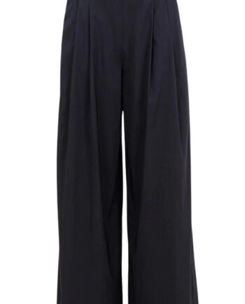 Black Colour Bukser Davina Wide Black