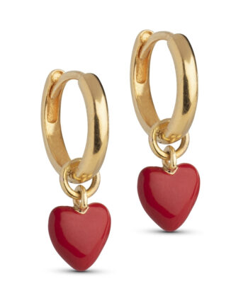 Enamel Copenhagen øreringe Amore Hoops Red