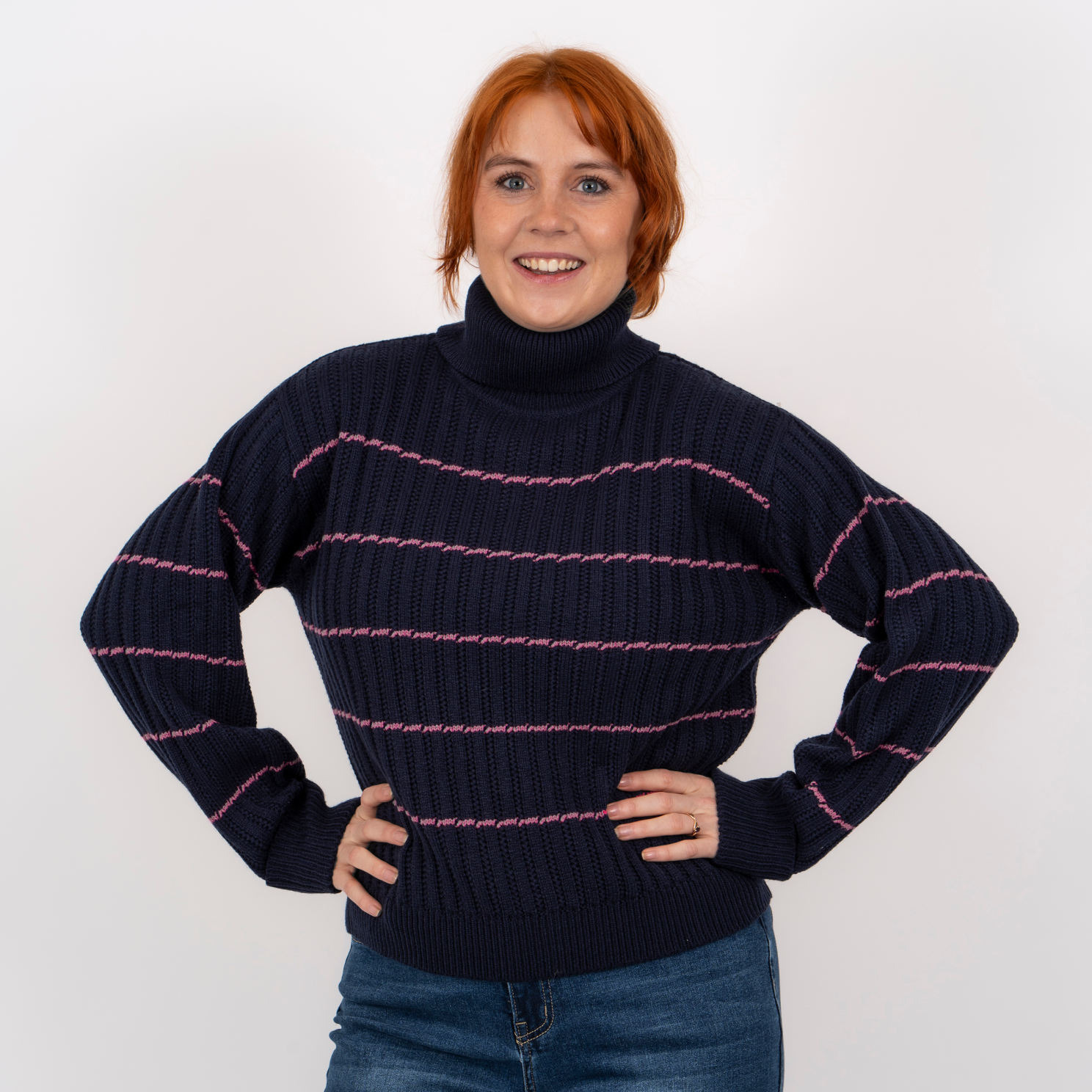 Steenholt Olivia Dame Striktrøje Blue Nights