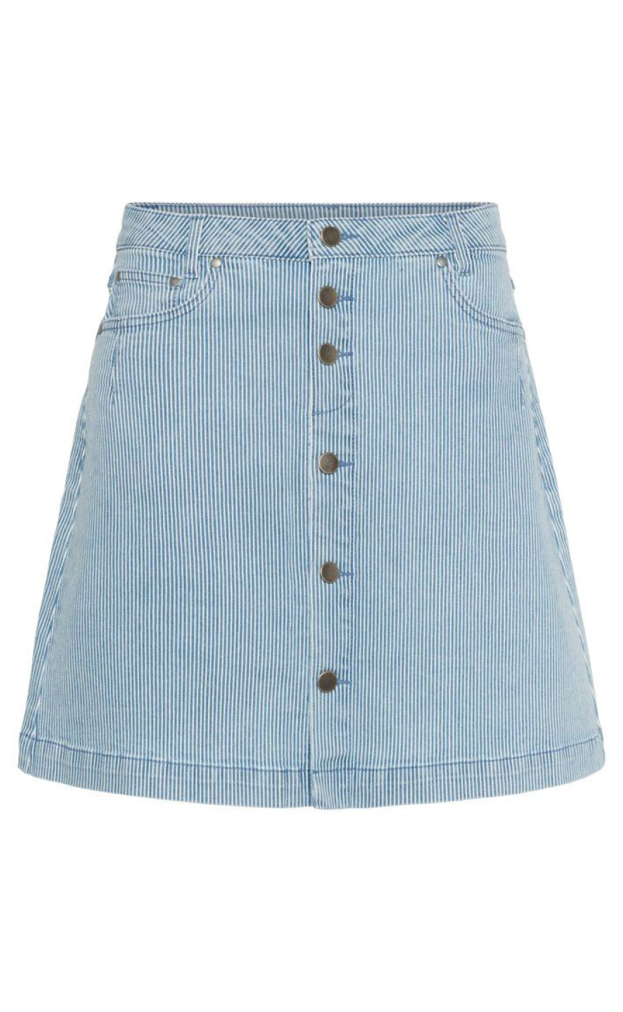 Culture Nederdel Milky Short Blue White Stripe