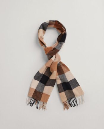 D2  Multi Check Scarf Dk Musta