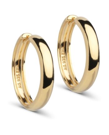 Enamel Copenhagen øreringe Classic Wide Gold Colour