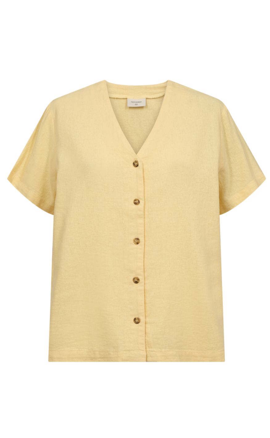 Freequent Skjorte Lava Ss -neck Golden Haze