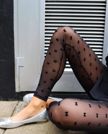 Liberte Legging Mesh Black Flock Bow