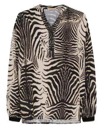 Marta Du Chateau Skjorte Veronique Nero Zebra