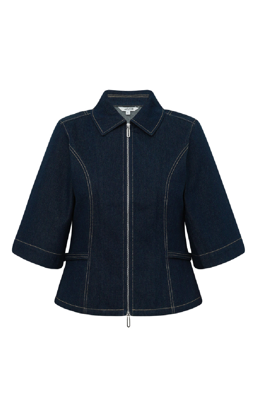 Mbym Bluse Eirlys- Dark Unwashed Denim
