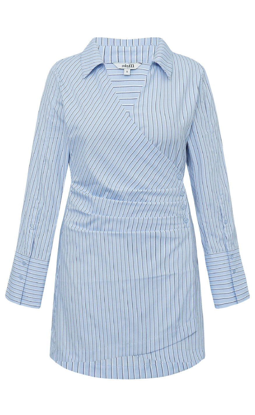 Mbym Kjole Saffira- Blue Navy Stripe