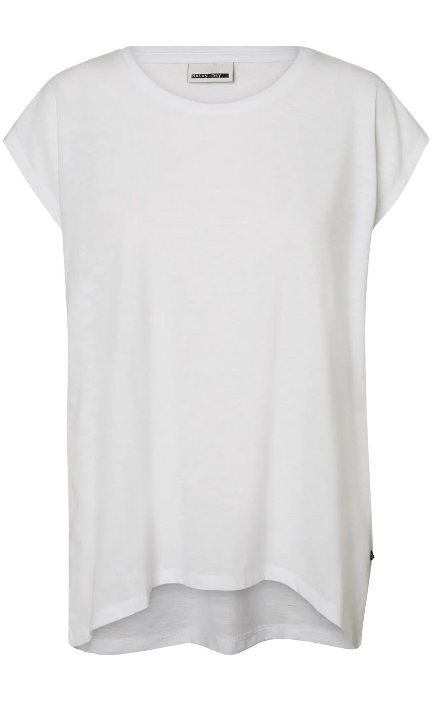 Noisy May Top Mathilde Bright White