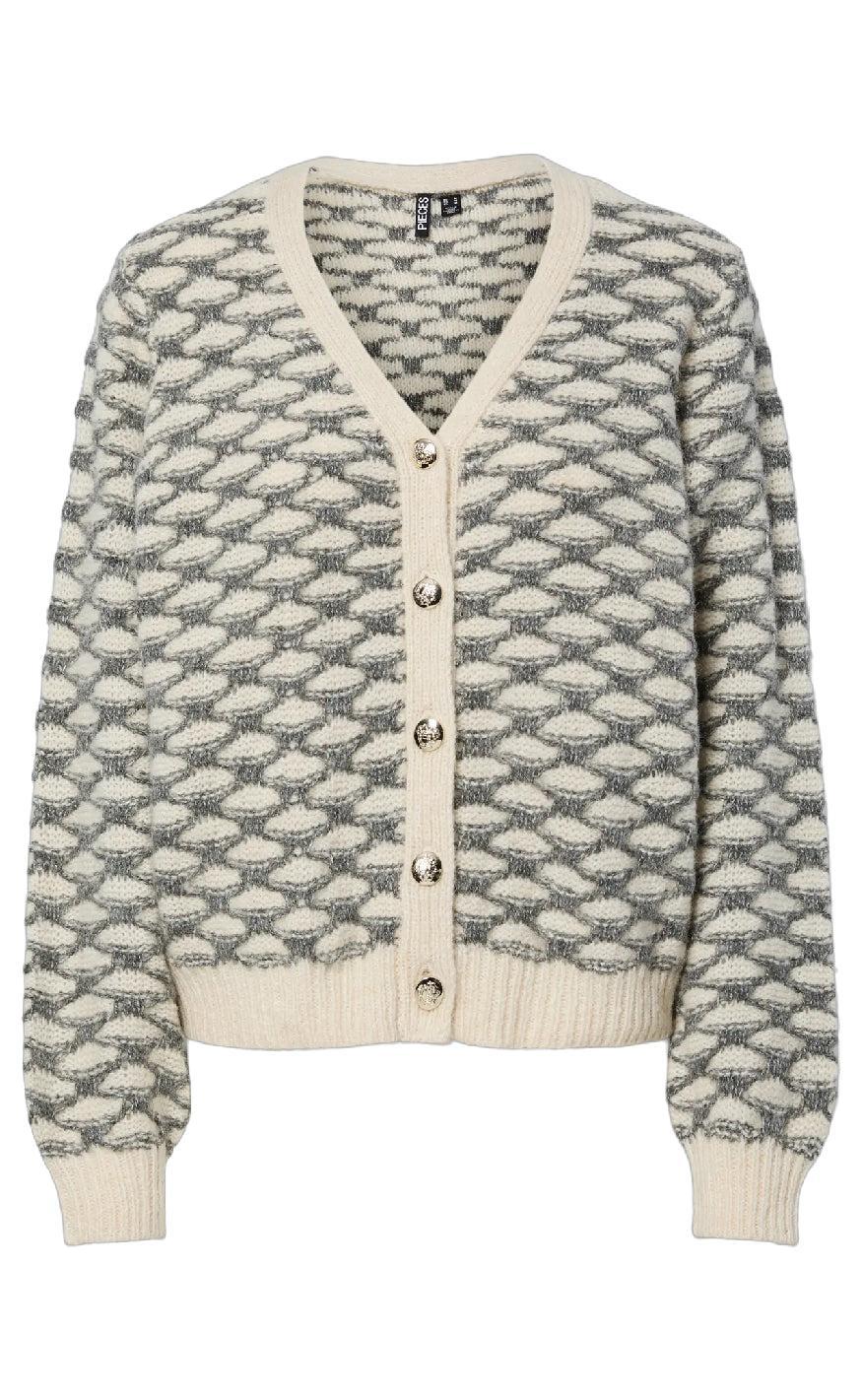 Pieces Cardigan Jivana Birch December Sky
