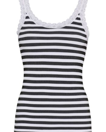 Tim   Simonsen Top Isa Rib Nero-bianco