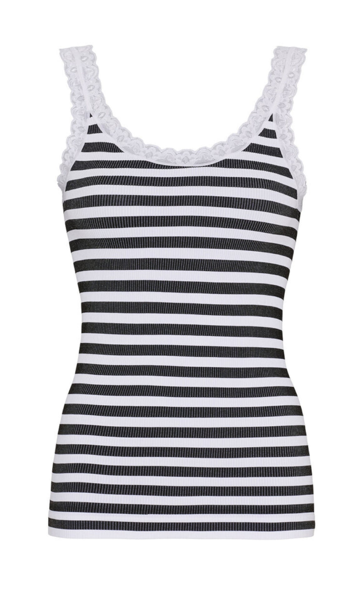 Tim Simonsen Top Isa Rib Nero-bianco