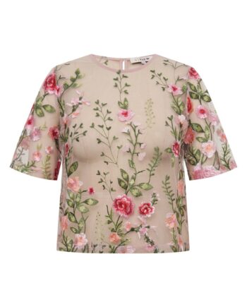 -view Bluse Fuschia Rose Red