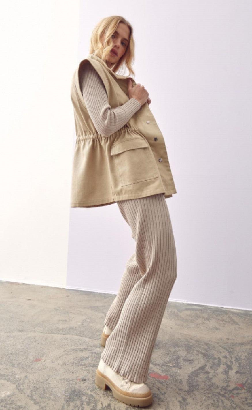 -view Bukser Miro White Pepper