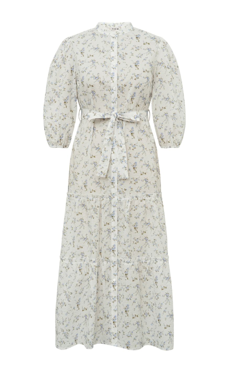 -view Kjole Kate Off White Blue