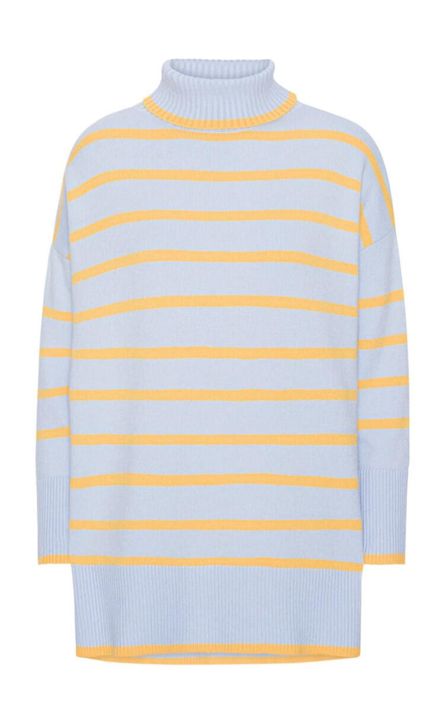 -view Sweater Bella Light Blue With Orange