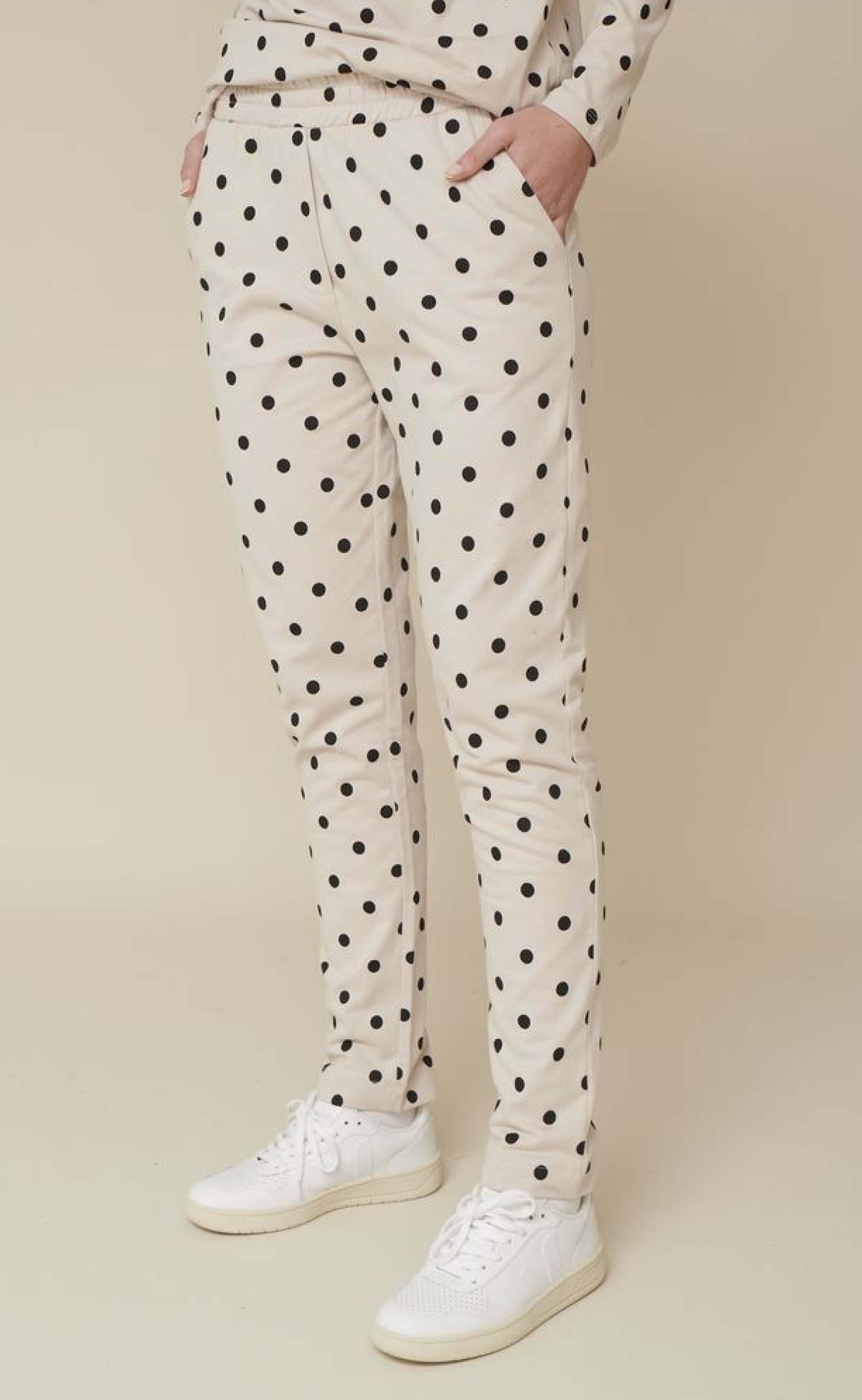 Basic Apparel Bukser Saga  Dot Sand