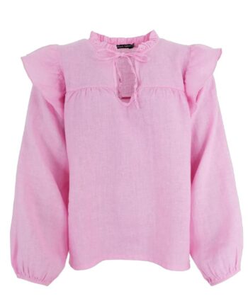 Black Colour Bluse Melina Frill Candy