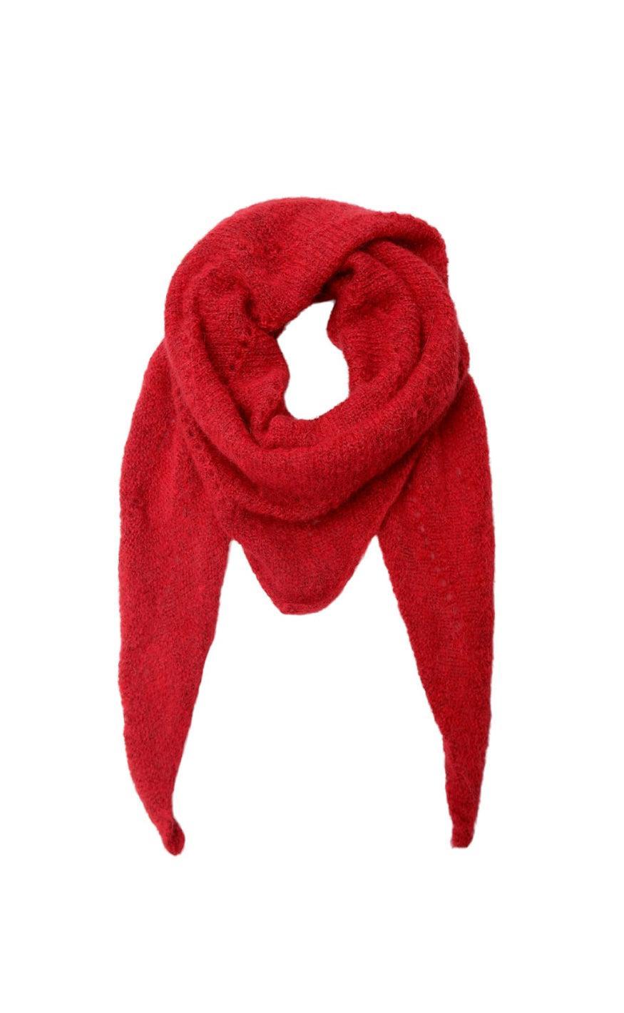 Black Colour Tørklæde Dell Knitted Mini Red