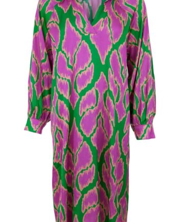Black Colour Tunika Dea Silk Mix Green
