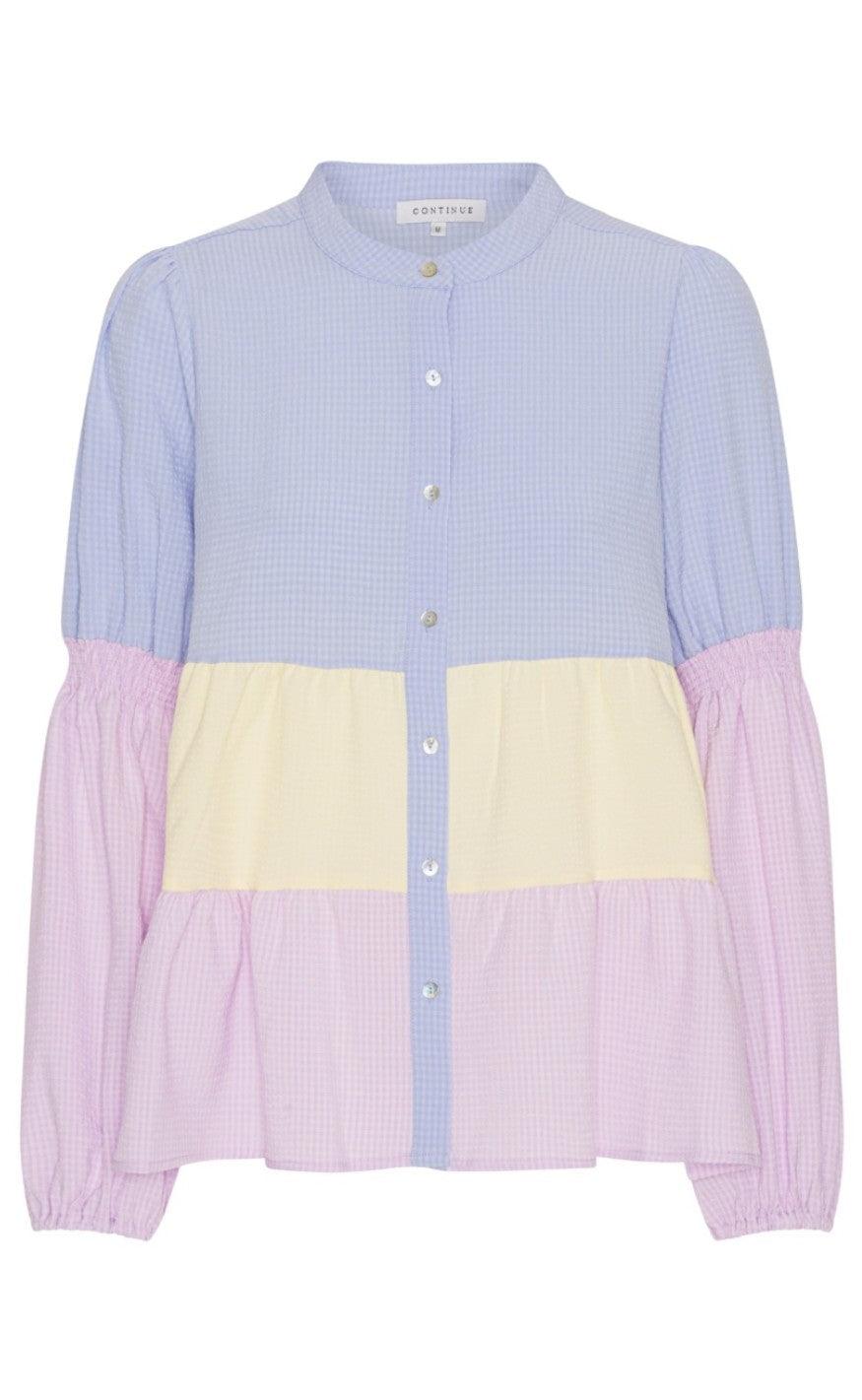 Continue Bluse Sanna Blue Yellow Purple